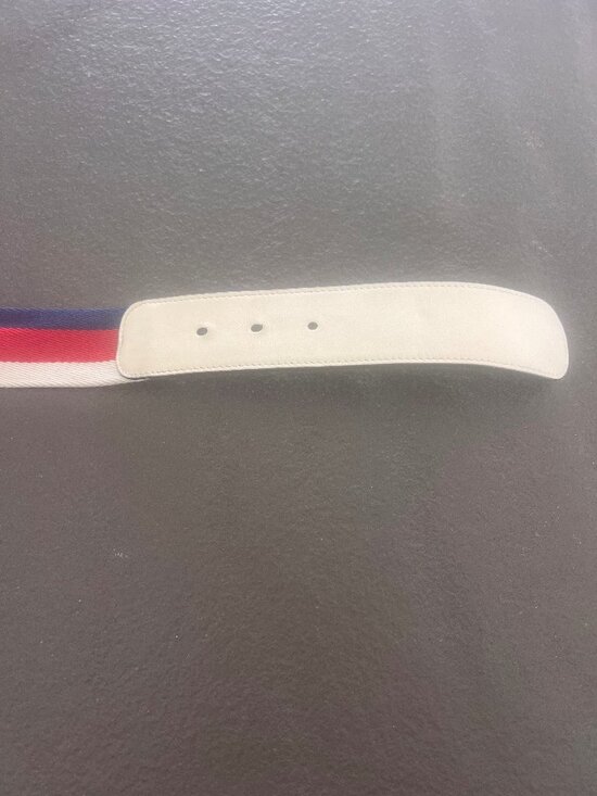 Gucci Red White Blue Marmont Belt main image 6